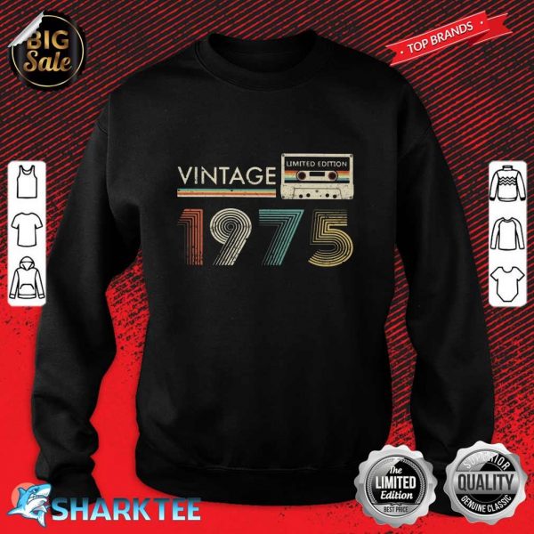 Vintage Cassette 1975 Classic Sweatshirt