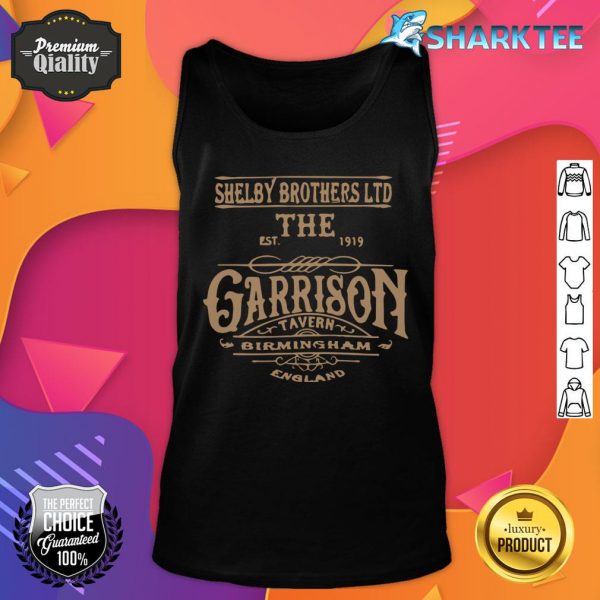Vintage Garrison Tavern The Blinders Birmingham Distressed for Vintage Look Professional Quality Graphics Tank Top