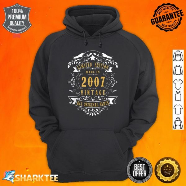 15 Years Old 15th Birthday Made Born In 2007 Boys Girls Hoodie