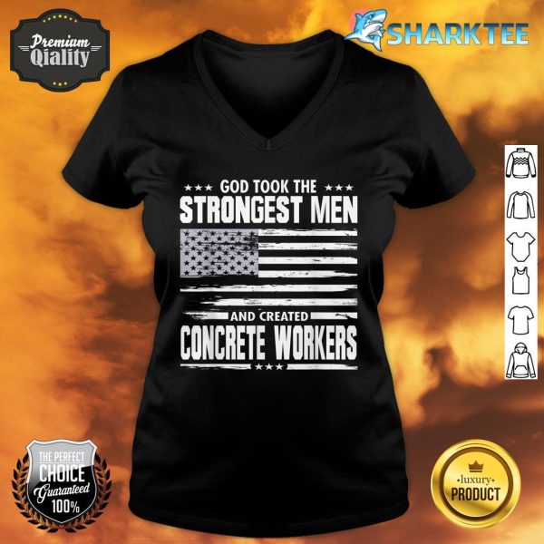 American Concrete Workers Union Worker Proud Loving V-neck
