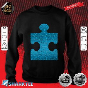 Autism Awareness Puzzle Piece. Cute Autistic Kids Teens Gift Sweatshirt
