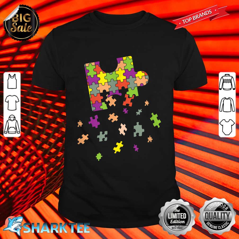 Awesome Big Puzzle Piece Flying Puzzles Pieces Shirt