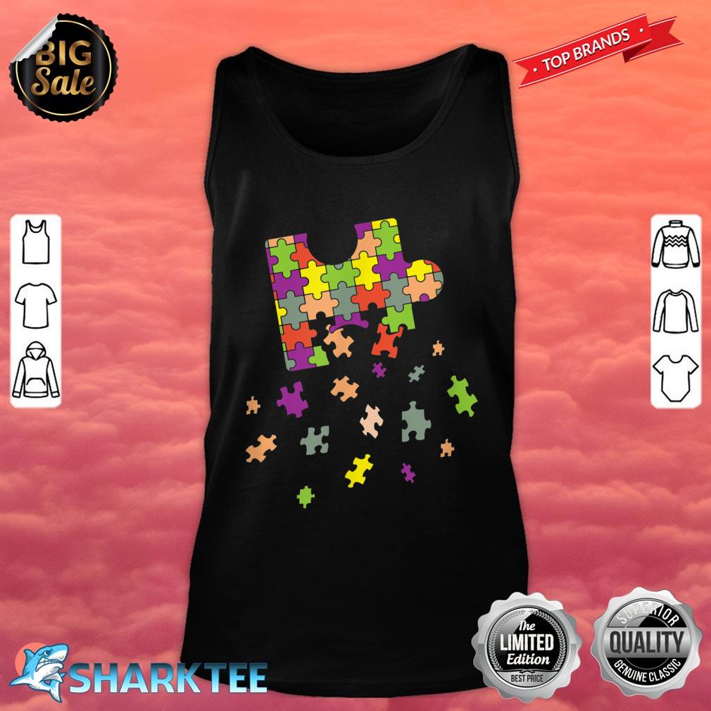 Awesome Big Puzzle Piece Flying Puzzles Pieces Tank Top