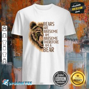 Bear Apparel Grizzly Wildlife Animal for Men Women Kids Shirt