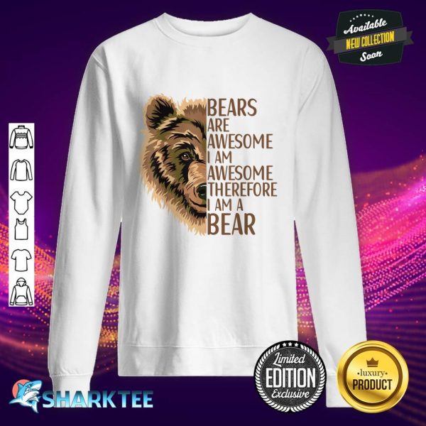 Bear Apparel Grizzly Wildlife Animal for Men Women Kids Sweatshirt