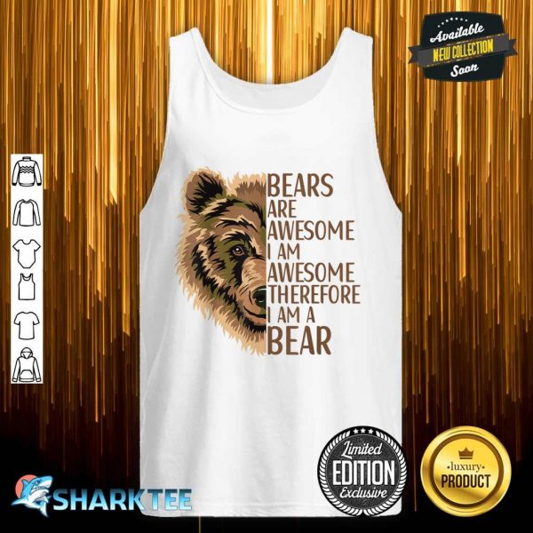 Bear Apparel Grizzly Wildlife Animal for Men Women Kids Tank Top