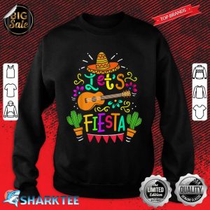 Cinco De Mayo Mexican Guitar Cactus Sweatshirt