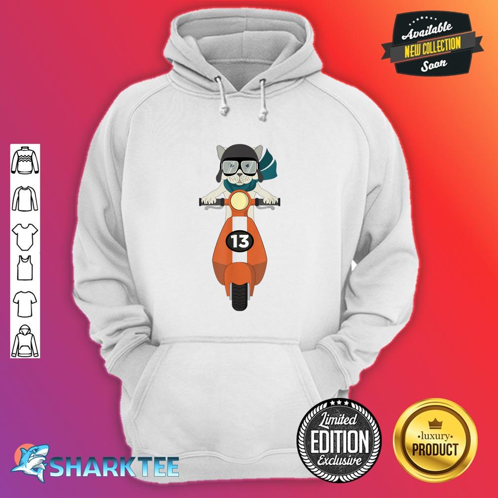 Cool Cat on Moped Scooter Hoodie