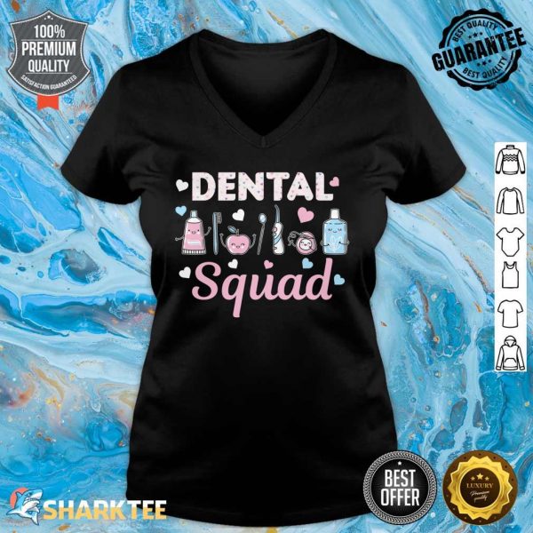 Dental Squad Dental Assistant Dentist Valentines Day V-neck