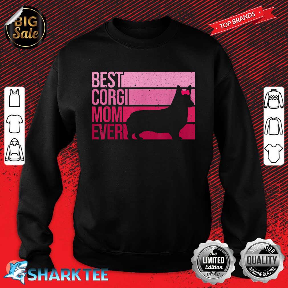 Funny Corgi Mom Art Women Girls Dog Pembroke Corgi Lovers Sweatshirt
