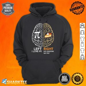 Funny Pi Day Left Vs Right Brain Pie Math Geek Gift Hoodie