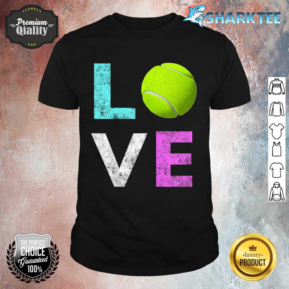 Girls Love Tennis Best Fun Birthday Gift Shirt