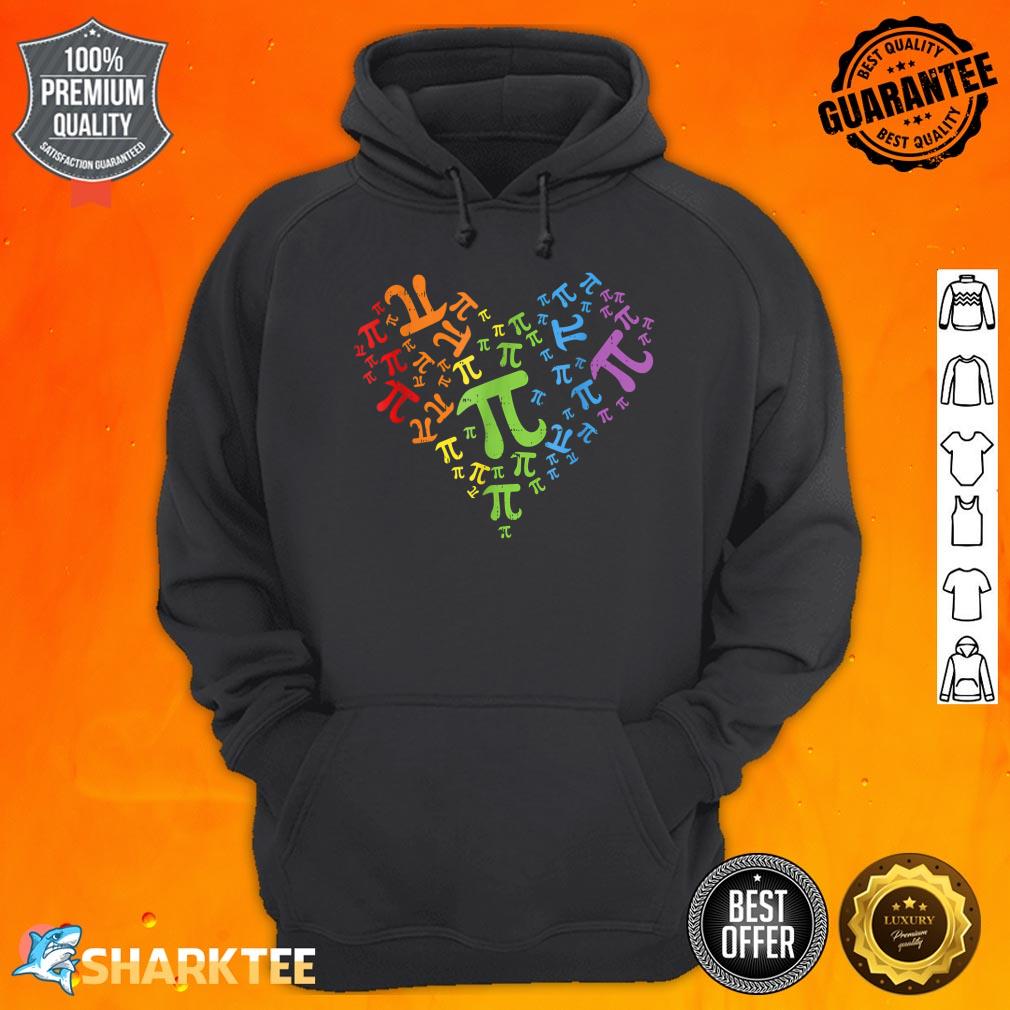 Heart Pi Day Funny Graphic Math Teacher Hoodie