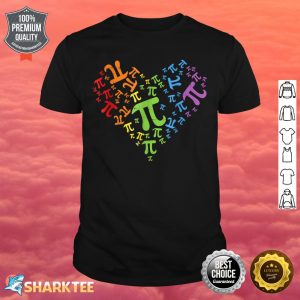 Heart Pi Day Funny Graphic Math Teacher Shirt