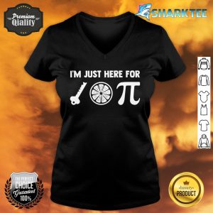 I'm Just Here For The Key Lime Pie Or Pi 3.14 Funny Pie Day V-neck