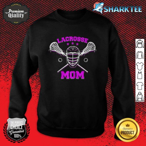 Lacrosse Mom Vintage Retro Lacrosse Stick Sun Gift Sweatshirt