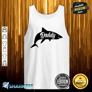 Mens Daddy Shark Cute Funny Family Cool Best Dad Vacation Tank top