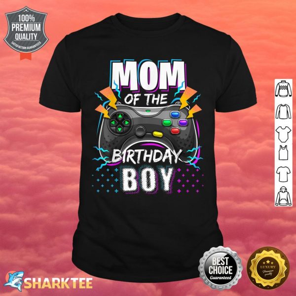 Mom Of The Birthday Boy Matching Video Gamer Birthday Party Shirt