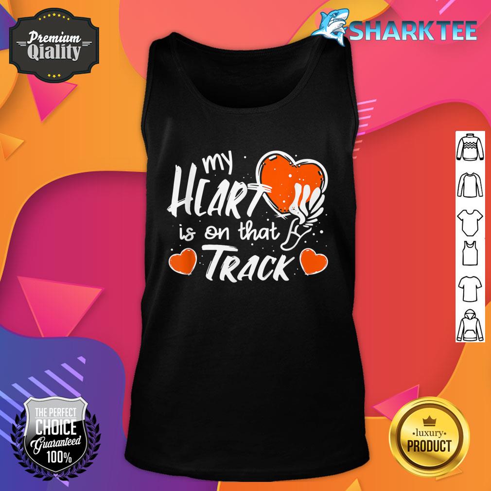 My Heart Is On That Track And Field Mom Tank top