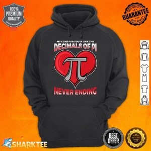 My Love For You Is Like The Decimals Of Pi Valentines Day Premium Hoodie