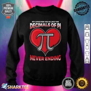 My Love For You Is Like The Decimals Of Pi Valentines Day Premium Sweatshirt
