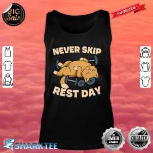 Never Skip Rest Day Cat Kitten Gym Workout Bodybuilding Tank Top