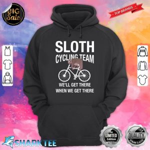 Sloth Cycling Team Lazy Sloth Sleeping On Bicycle Hoodie