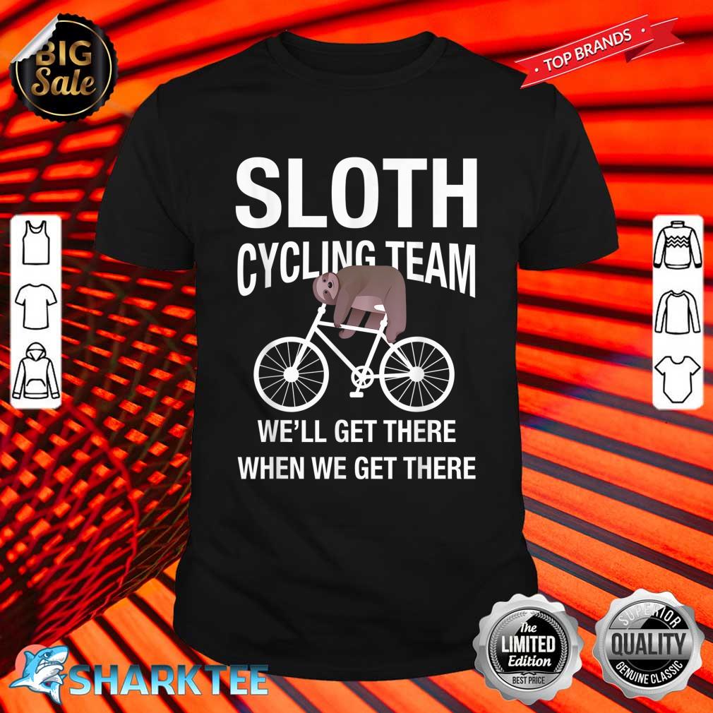 Sloth Cycling Team Lazy Sloth Sleeping On Bicycle Shirt