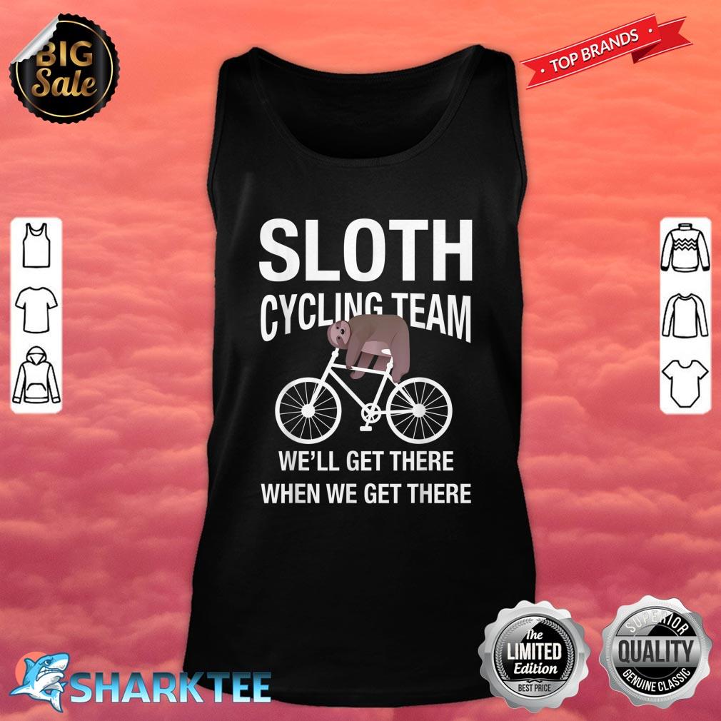 Sloth Cycling Team Lazy Sloth Sleeping On Bicycle Tank Top
