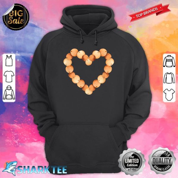 Valentines Day Heart Woodwork Matching Couples Fun Hoodie
