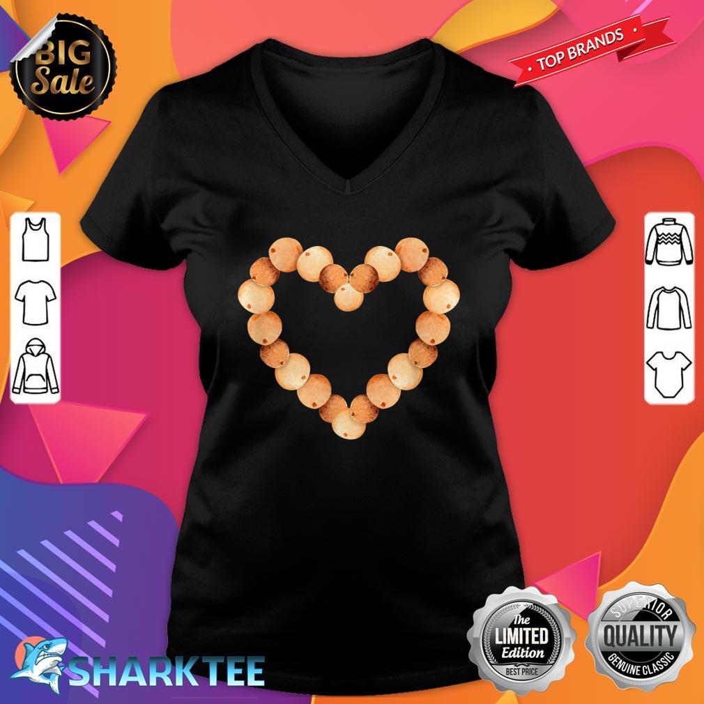 Valentines Day Heart Woodwork Matching Couples Fun V-neck