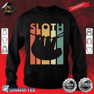 Vintage Lazy Days Napping Sloth Gift Idea Sweatshirt