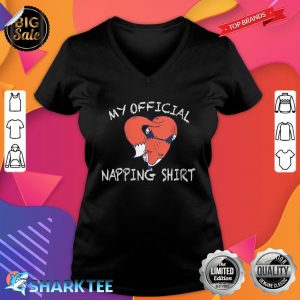 Womens Lovey Patronus Fox Vixen This Is My Official Napping V-neck