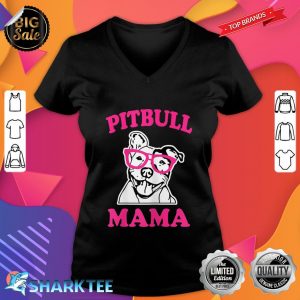 Womens Pitbull Mama funny Pit Bull Awareness Women's V-neck