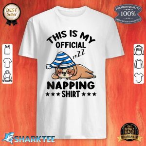 Womens This Is My Official Napping Sloth Lover Gift Shirt