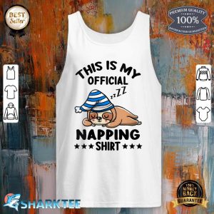 Womens This Is My Official Napping Sloth Lover Gift Tank Top