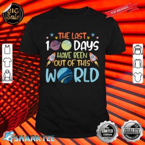 100 Days Of School Boys Outer Space Astronaut Planets Rocket Shirt