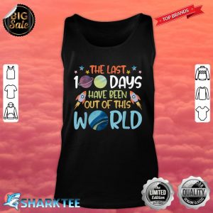 100 Days Of School Boys Outer Space Astronaut Planets Rocket Tank Top