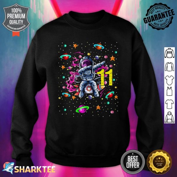 11 Years Old Birthday Boy Astronaut Gifts Space 11th BDay Premium Sweatshirt