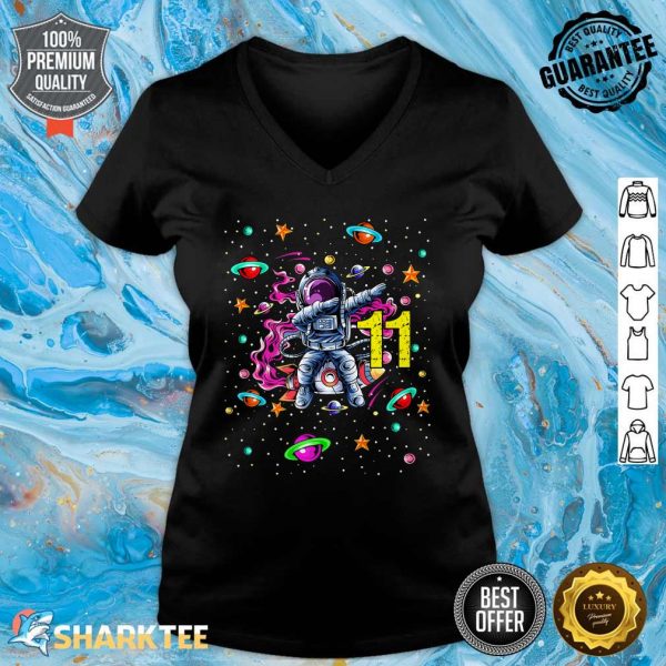11 Years Old Birthday Boy Astronaut Gifts Space 11th BDay Premium V-neck