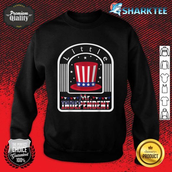4th Of July Little Mr Independent USA Flag American Free Sweatshirt