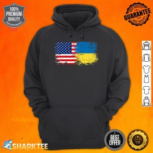 American Grown with Ukrainian Roots Ukraine Flag Premium Hoodie