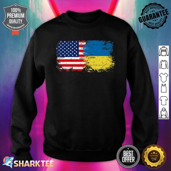 American Grown with Ukrainian Roots Ukraine Flag Premium Sweatshirt
