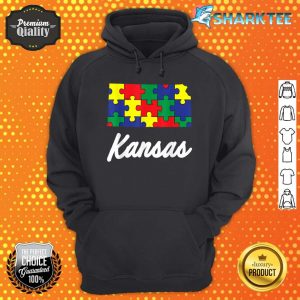 Autism Awareness Day Kansas Puzzle Pieces Gift Hoodie