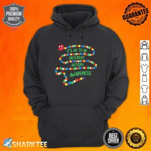 Autism Awareness Shirt Its Ok To Be Different Puzzle Piece Hoodie