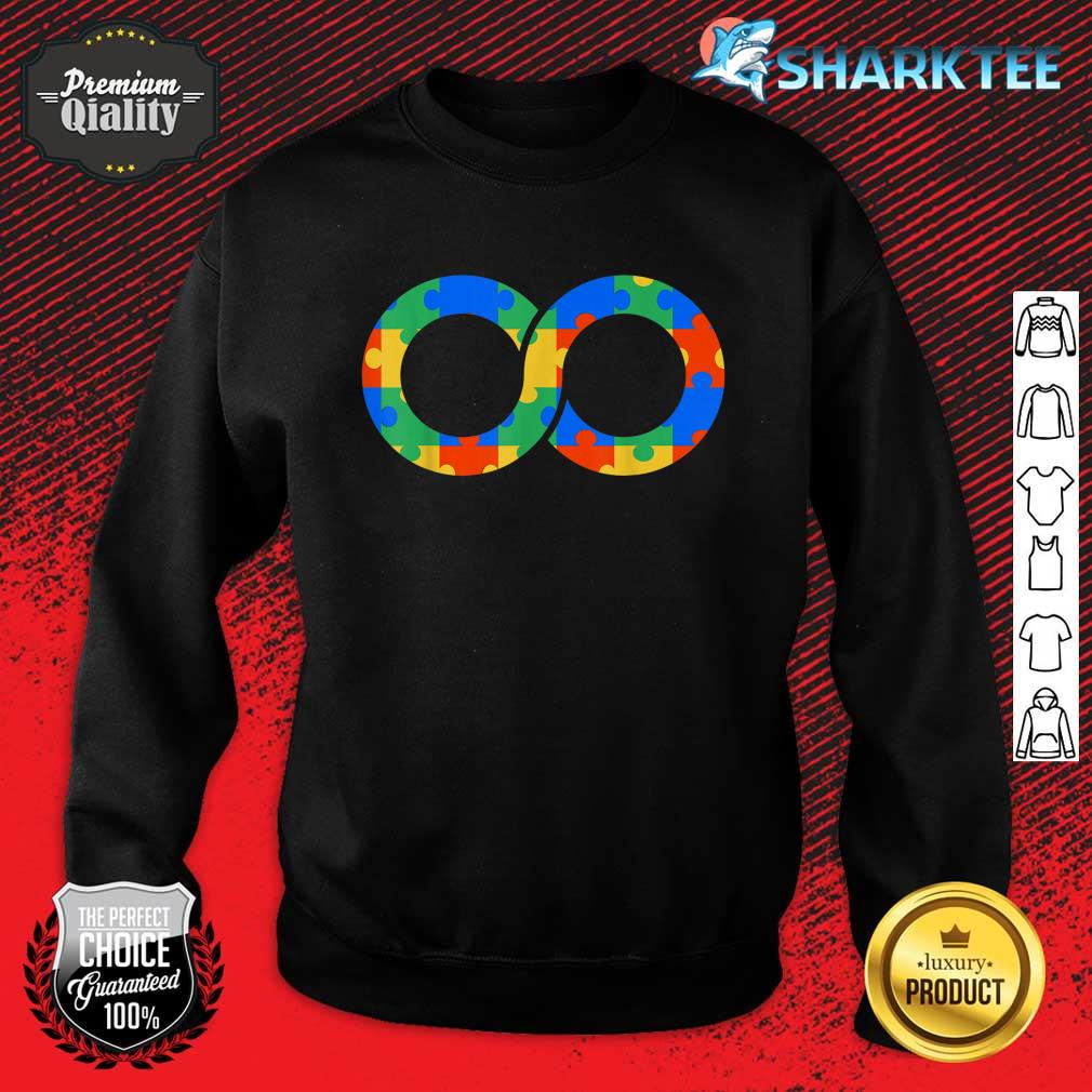 Autism Infinity Symbol _ Rainbow Puzzle Pieces Sweatshirt