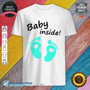 Baby's First Mother's Day On The Inside Footprint Shirt