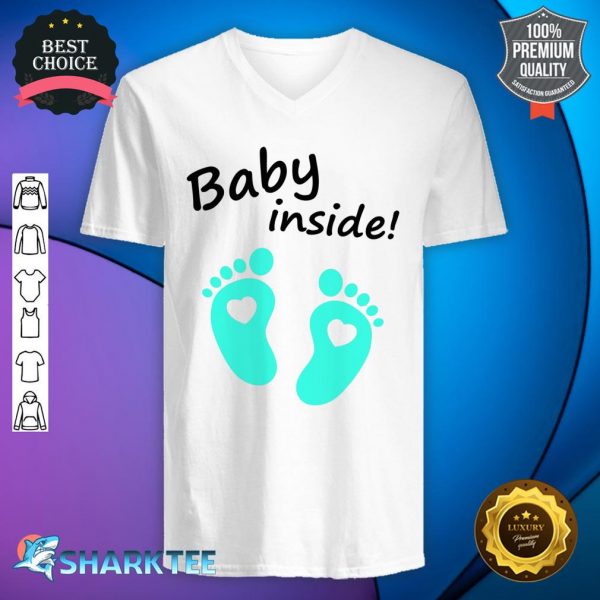 Baby's First Mother's Day On The Inside Footprint V-neck
