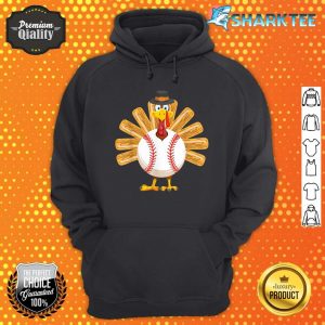 Baseball Turkey Thanksgiving Shirt for Boys Toddlers Kid Mom Hoodie