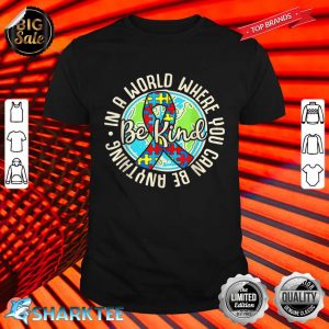 Be Kind Autism Awareness Puzzle Earth Cute Family Matching Shirt